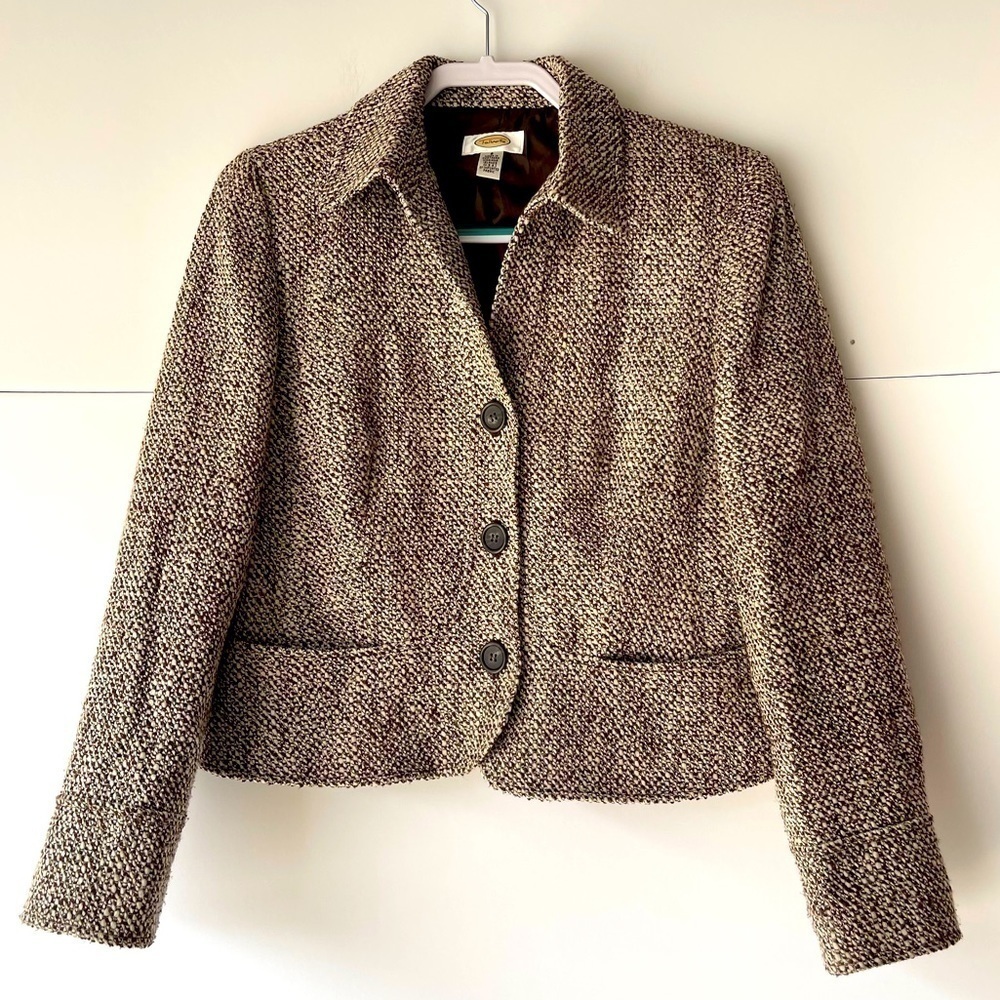 Talbots Blazer Jacket Coat 25% Wool Blazer Jacket, Sz 8